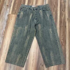 VTG 48 Jeans 42x34 Classic Denim Heritage Factory Distressed Y2K Street Skater